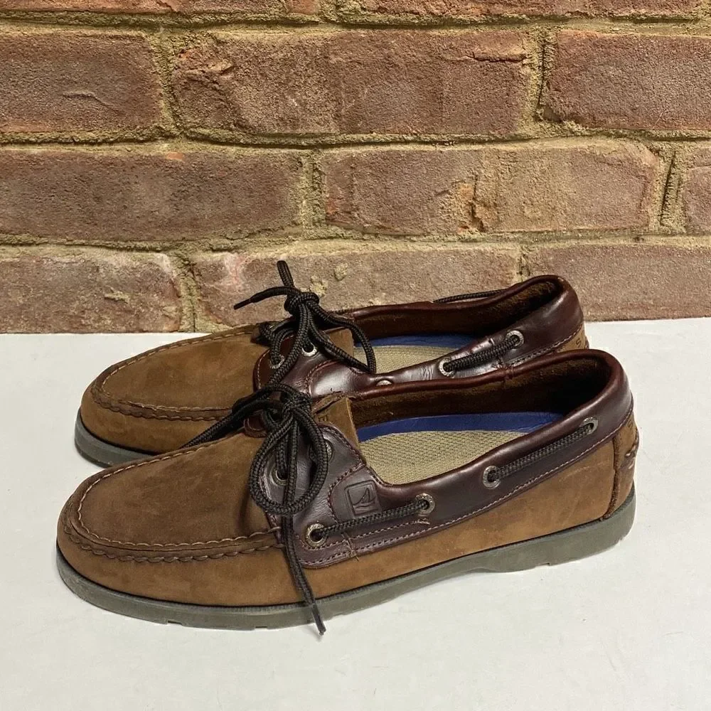 Sperry Brown Leeward Boat Shoe Size 8